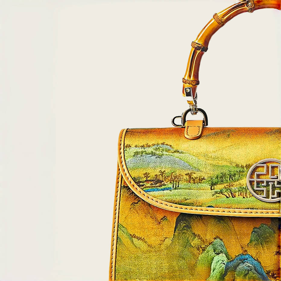 New Chinese style mulberry silk bamboo handbag