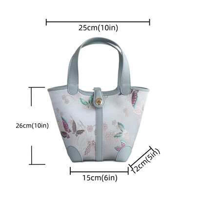 Intangible Cultural Heritage Song Brocade Bucket Bag