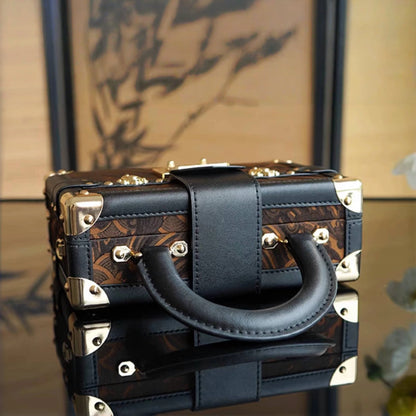 High-end niche non-legacy Song brocade light luxury style small handbag new Chinese style handbag jewelry crossbody bag
