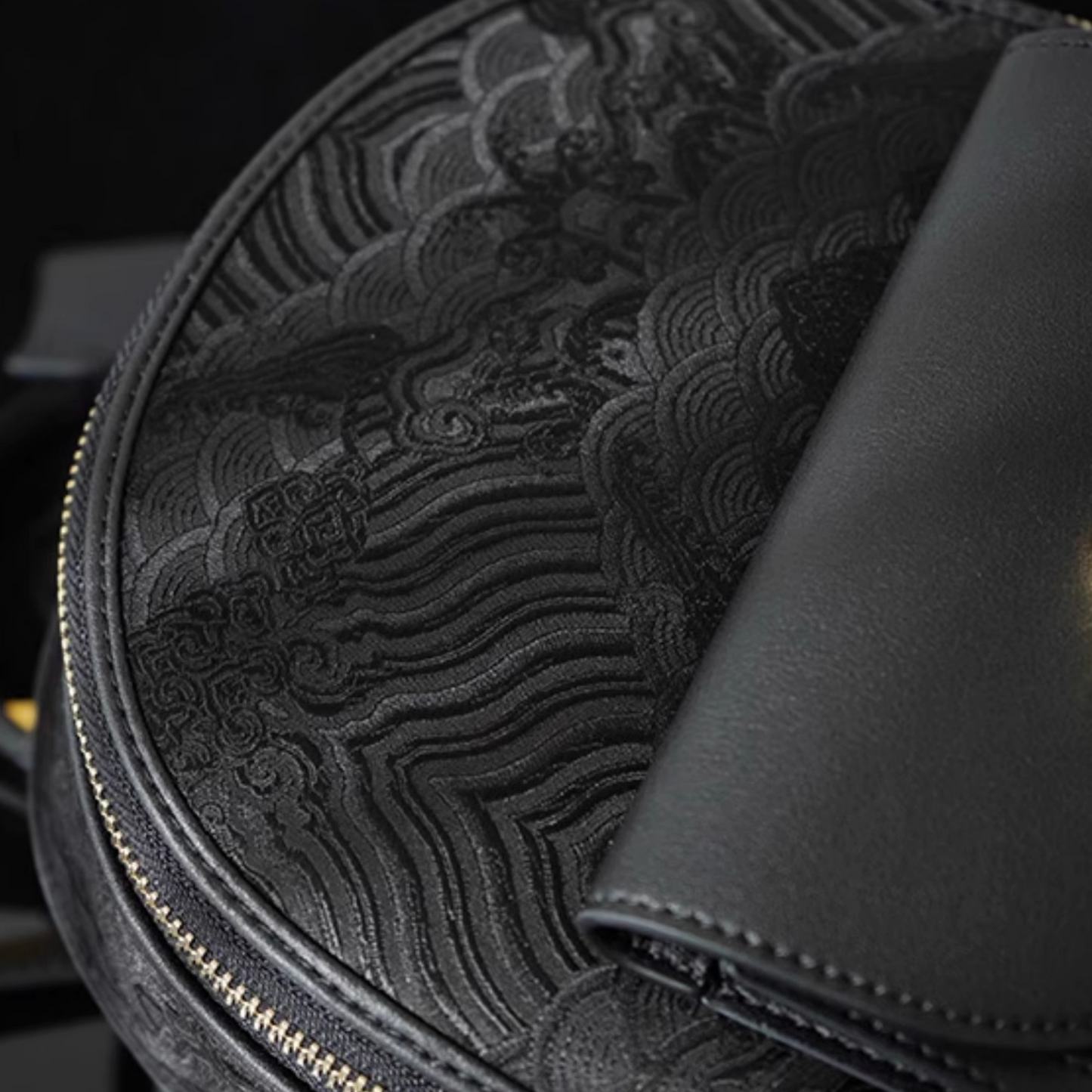 Seawater River Cliff Pattern Backpack Intangible Cultural Heritage Yunjin Zipper New Chinese Style Women's National Style Casual Bag