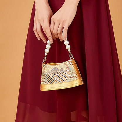 New Chinese style bead chain handbag