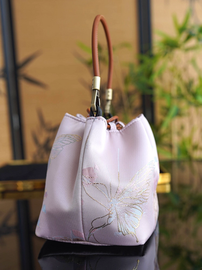 Songjin new Chinese style women's bag retro hand-held crossbody mobile phone bucket bag