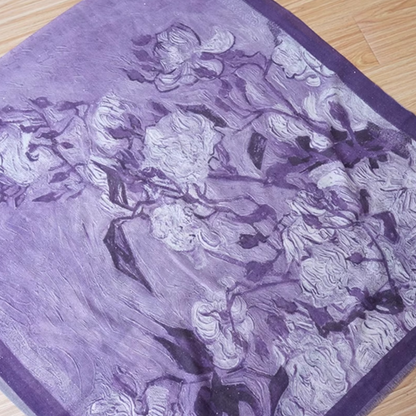 White rose scarf shawl