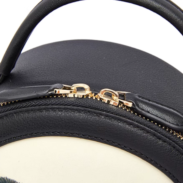 Handmade Suzhou embroidery ink fragrance lotus shadow new Chinese style one-shoulder crossbody handbag small round bag for women