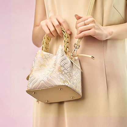 National style new Chinese brocade jacquard handbag