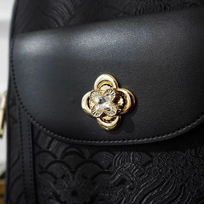 Seawater River Cliff Pattern Backpack Intangible Cultural Heritage Yunjin Zipper New Chinese Style Women's National Style Casual Bag