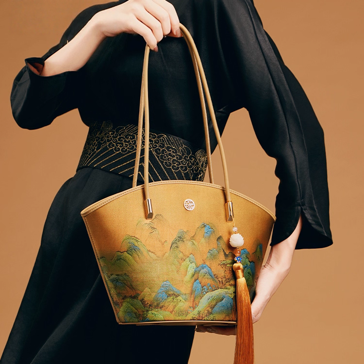 New Chinese style brocade jacquard handbag