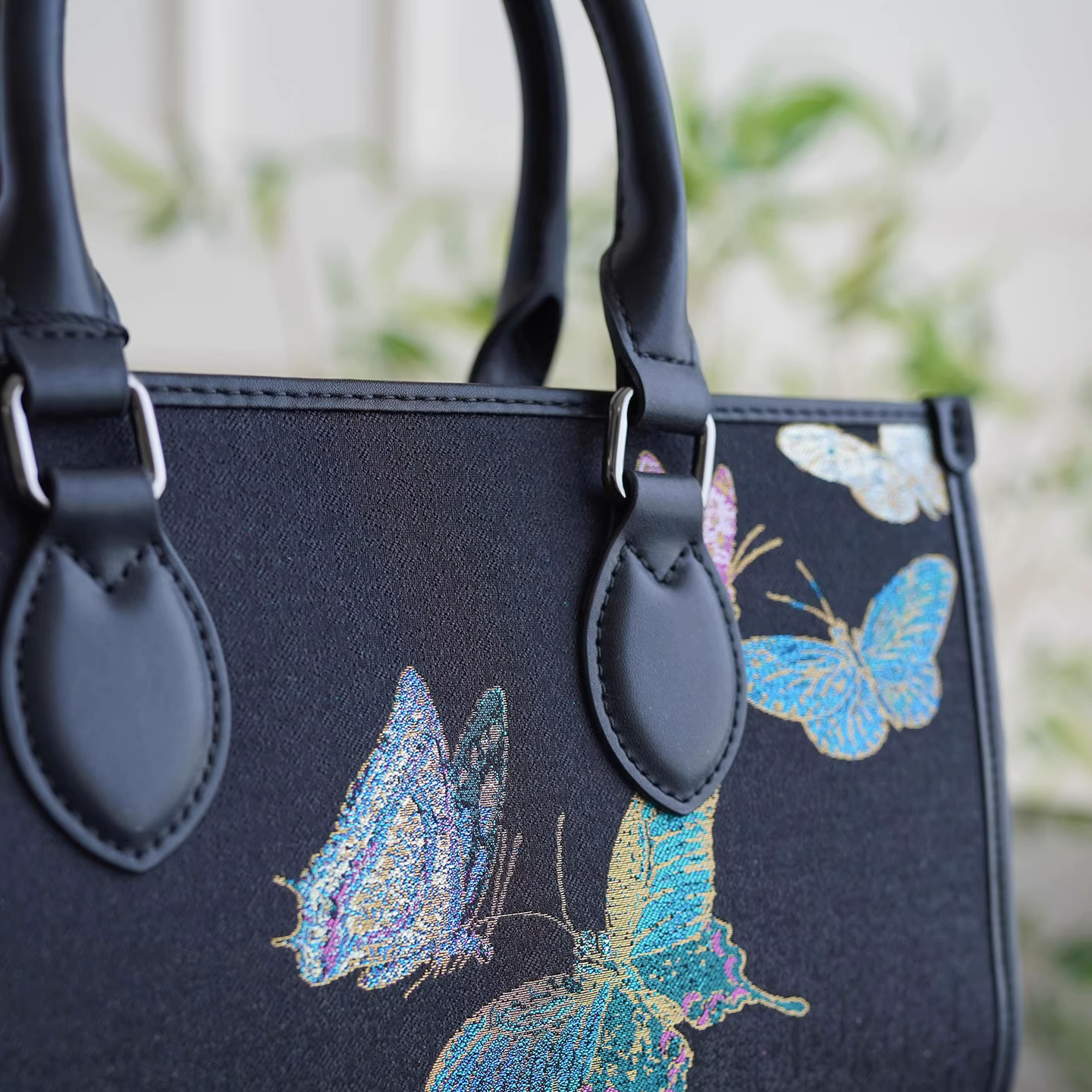 Intangible Cultural Heritage Song Brocade Linglian Playing Butterfly Silk New Chinese Style All-match Single Shoulder Crossbody Handbag Cowhide Light Luxury Bag