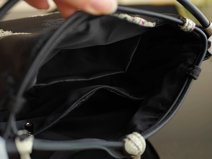 Songjin black retro hand-held crossbody mobile phone bucket bag