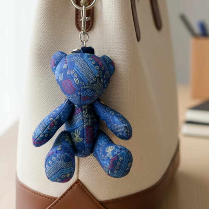 Guangxi Zhuang Brocade Mini Bear Bag Pendant Exquisite Handicraft Small Creative Pendant