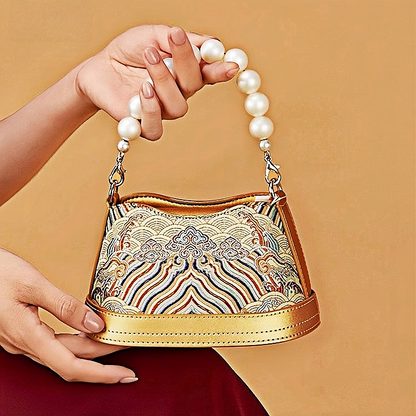 New Chinese style bead chain handbag