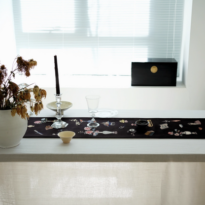 Medieval style new Chinese style Bogutu traditional pattern dining table runner