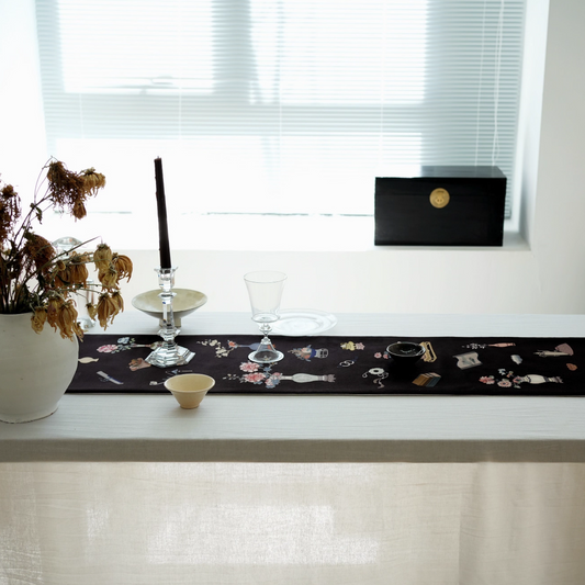 Medieval style new Chinese style Bogutu traditional pattern dining table runner