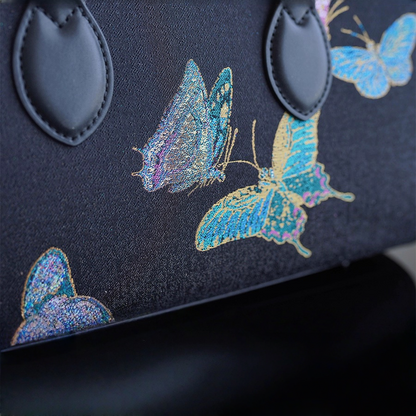 Intangible Cultural Heritage Song Brocade Linglian Playing Butterfly Silk New Chinese Style All-match Single Shoulder Crossbody Handbag Cowhide Light Luxury Bag