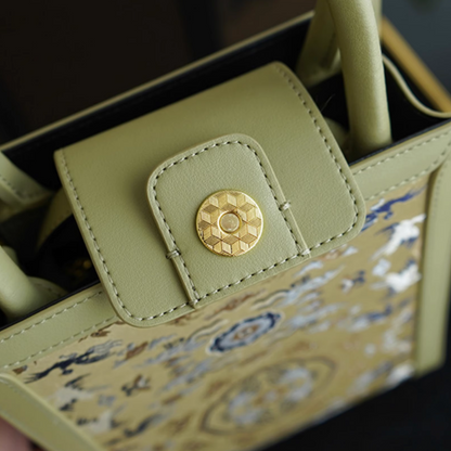 Crane and Deer Spring Intangible Cultural Heritage Song Brocade Women's Silk Handbag