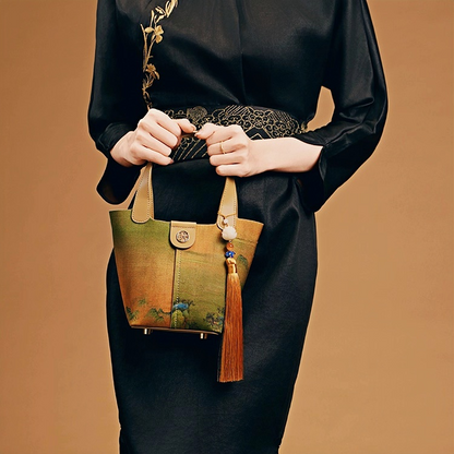 New Chinese style mulberry silk handbag