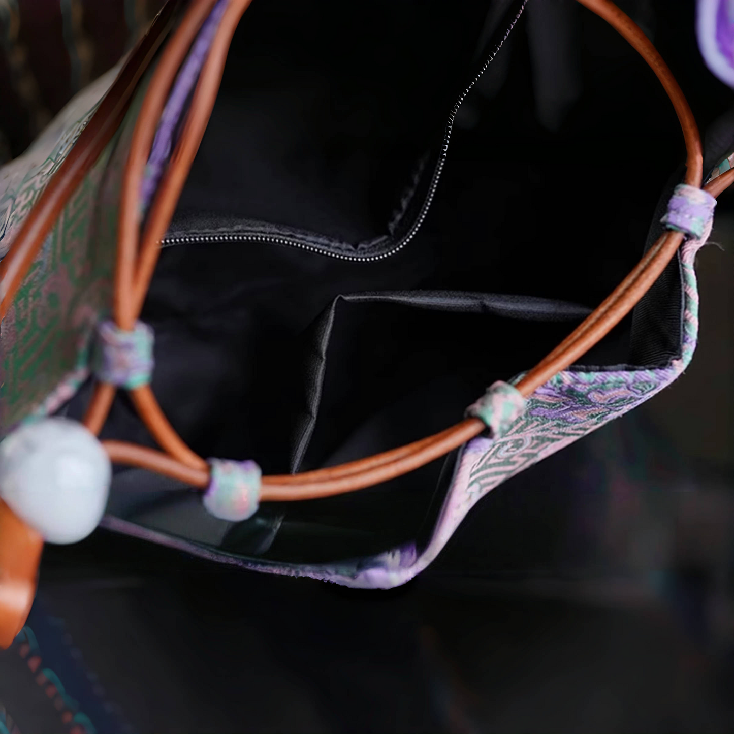 Songjin new Chinese style women's bag retro hand-held crossbody mobile phone bucket bag