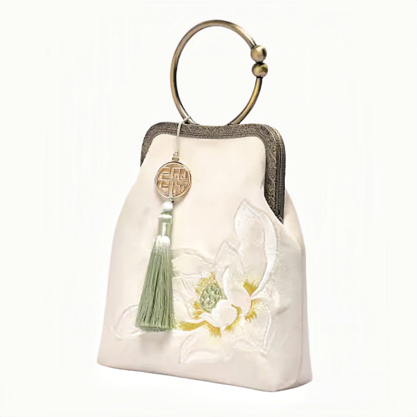 New Chinese style white handbag