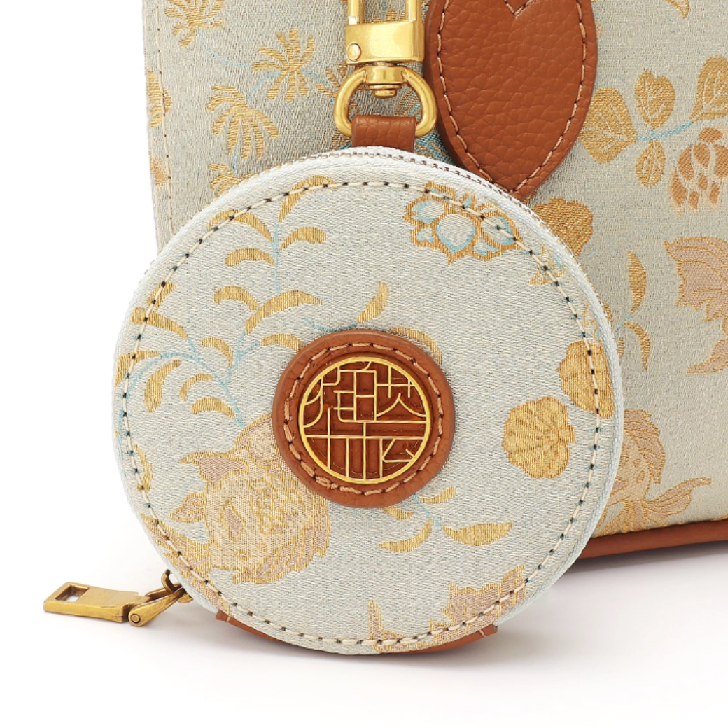 Intangible Cultural Heritage Song Dynasty Brocade Embroidered Flower Tote Bag