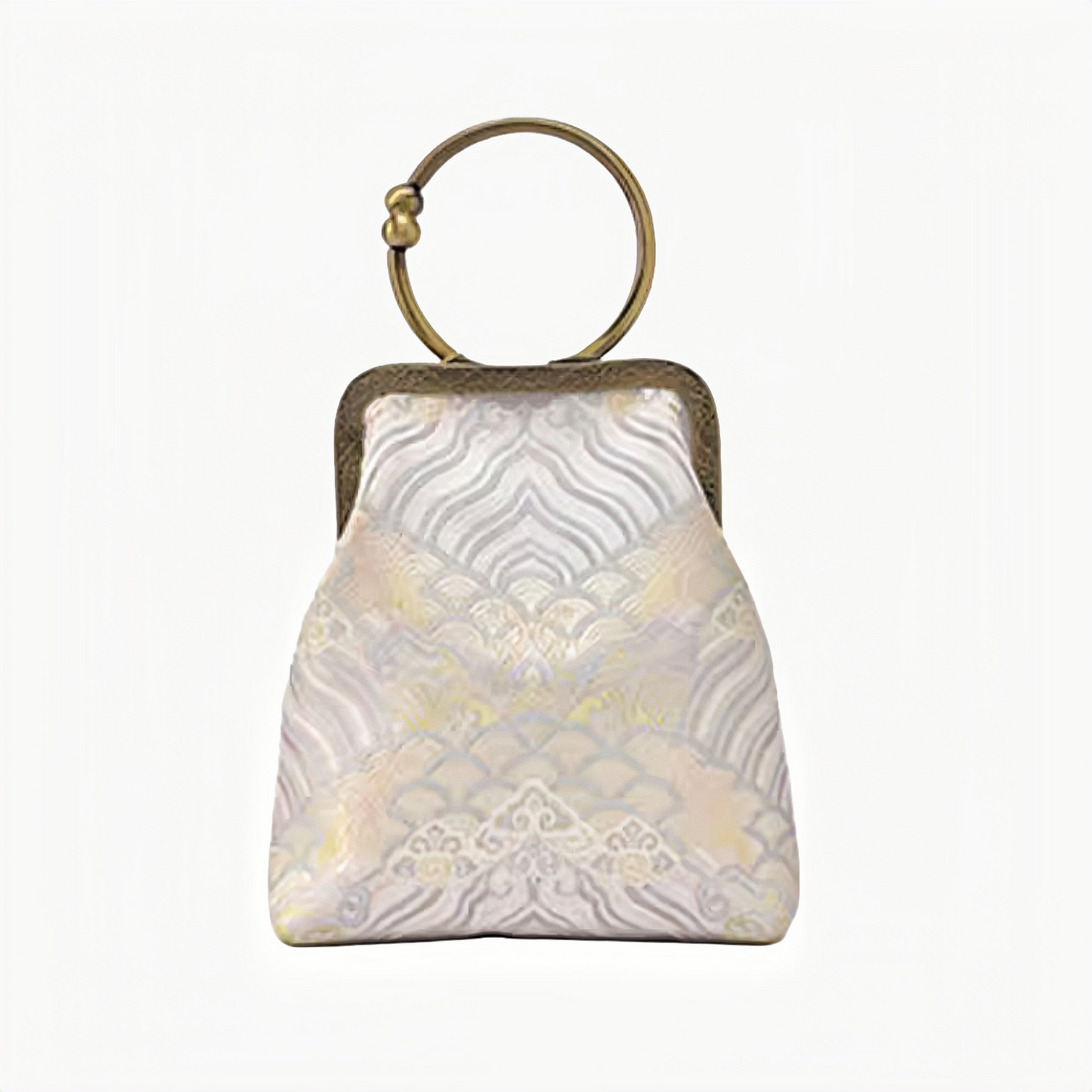 New Chinese style white embroidered handbag