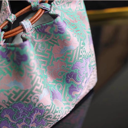 Songjin new Chinese style women's bag retro hand-held crossbody mobile phone bucket bag