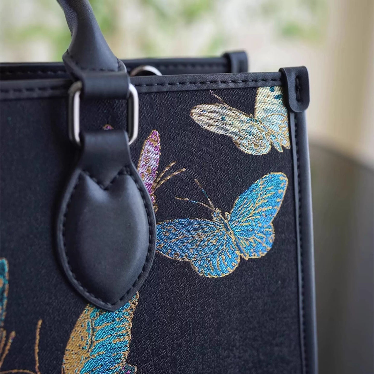 Intangible Cultural Heritage Song Brocade Linglian Playing Butterfly Silk New Chinese Style All-match Single Shoulder Crossbody Handbag Cowhide Light Luxury Bag