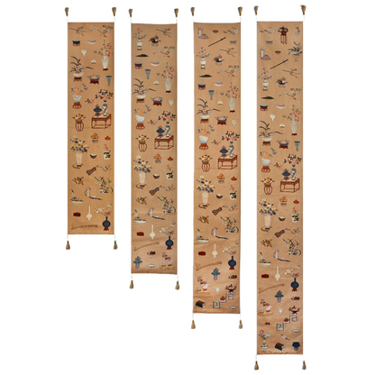 Medieval style new Chinese style Bogutu traditional pattern dining table runner