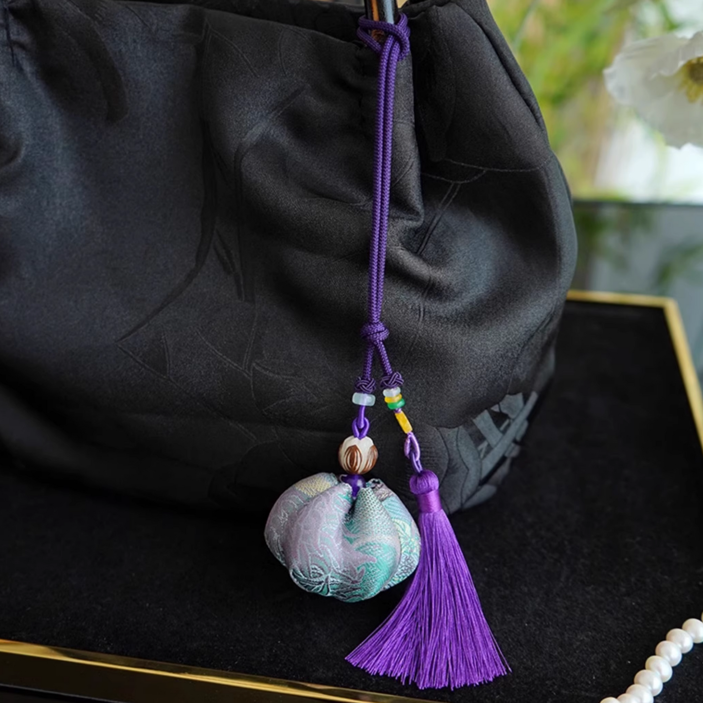 Intangible Cultural Heritage Song Brocade Lotus Sachet Pendant