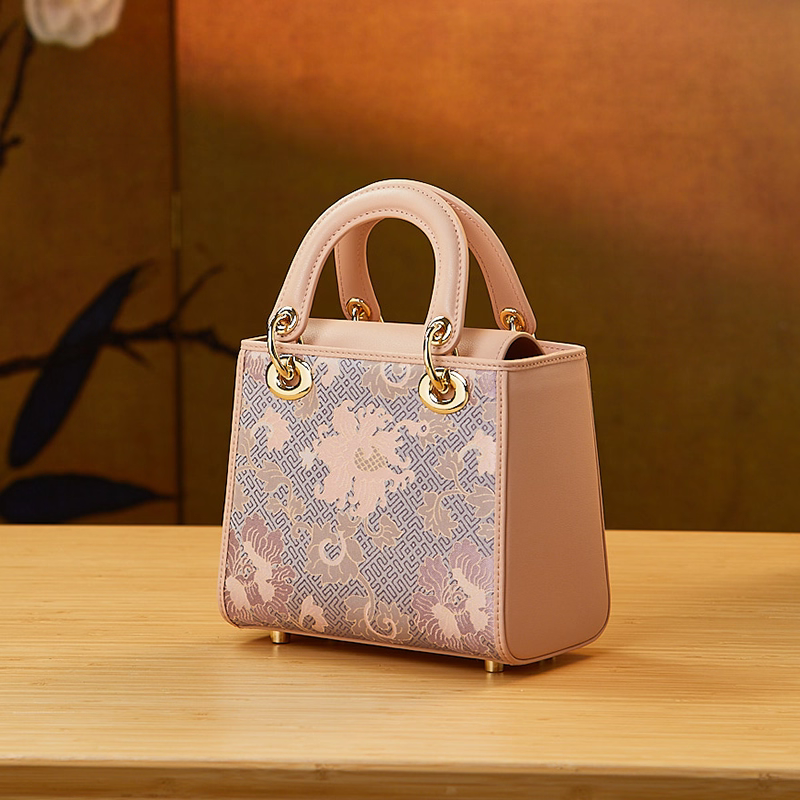 Intangible Cultural Heritage Song Brocade Peony Crossbody Handbag