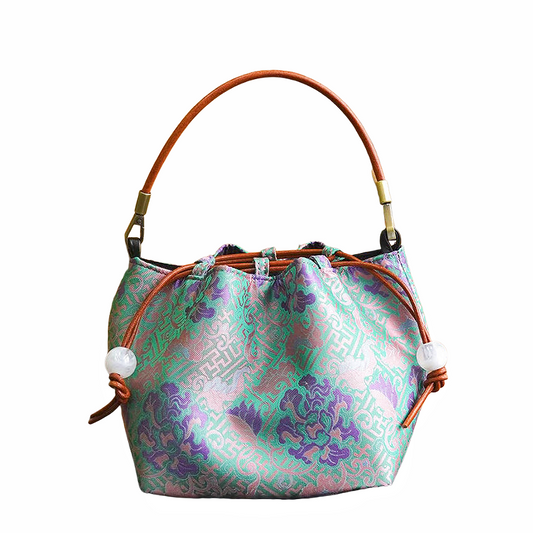 Songjin new Chinese style women's bag retro hand-held crossbody mobile phone bucket bag