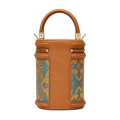Songjin Sihe Ruyi New Chinese Style Brown Handheld Crossbody Bucket Bag