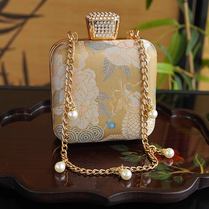Intangible Cultural Heritage Song Brocade Silk Chain Shoulder Crossbody Bag New Chinese Style Perfume Bag