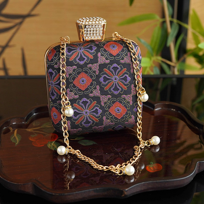 Intangible Cultural Heritage Song Brocade Silk Chain Shoulder Crossbody Bag New Chinese Style Perfume Bag