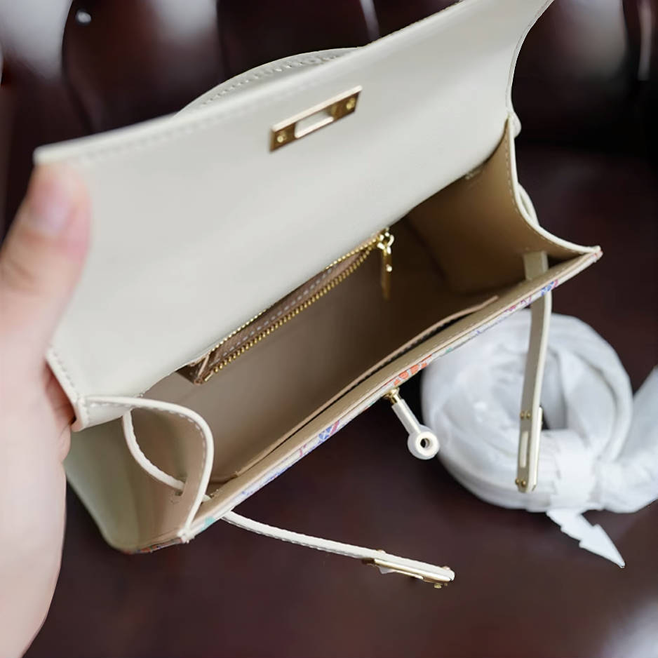 Intangible Cultural Heritage Song Brocade Chinese Style Cowhide Handbag Shoulder Bag