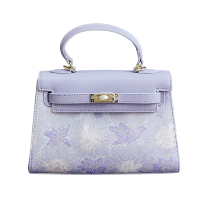 Intangible Cultural Heritage Song Brocade Chinese Style Cowhide Handbag Shoulder Bag